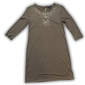 Banana Republic | Sleeve Gray Crew Neck Dress | Size:S